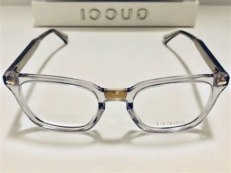 gucci half frame glasses|gucci clear eyeglass frames women's.